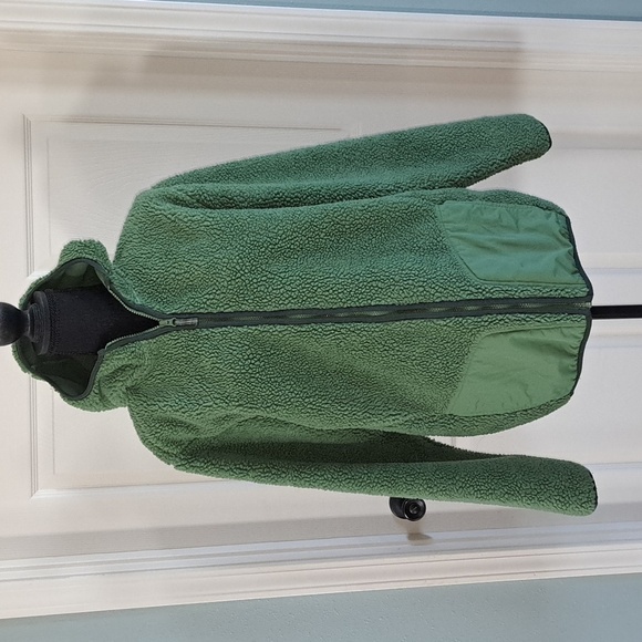 Land's End Fleece Sherpa Oversized Unisex Zipped Chunky Hooded Sweater Jacket - Picture 6 of 9